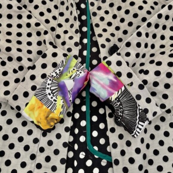 Desigual Black and White Coat Size 14 - Picture 8 of 8